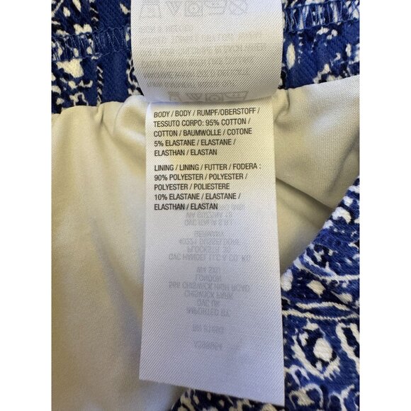 Isaac Mizrahi Live! Womens Blue and White Paisley Print Skort - Picture 12 of 14